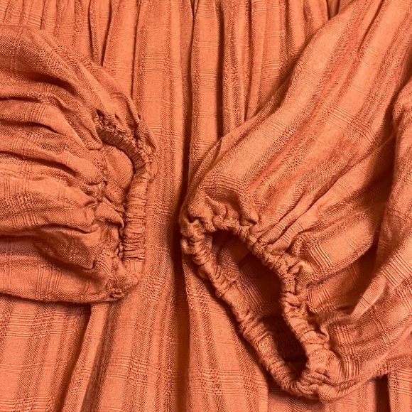 Wenderly  Women's Tunic Dress Brown Long Sleeve V-Neck Rayon Pullover Size S - Picture 4 of 7